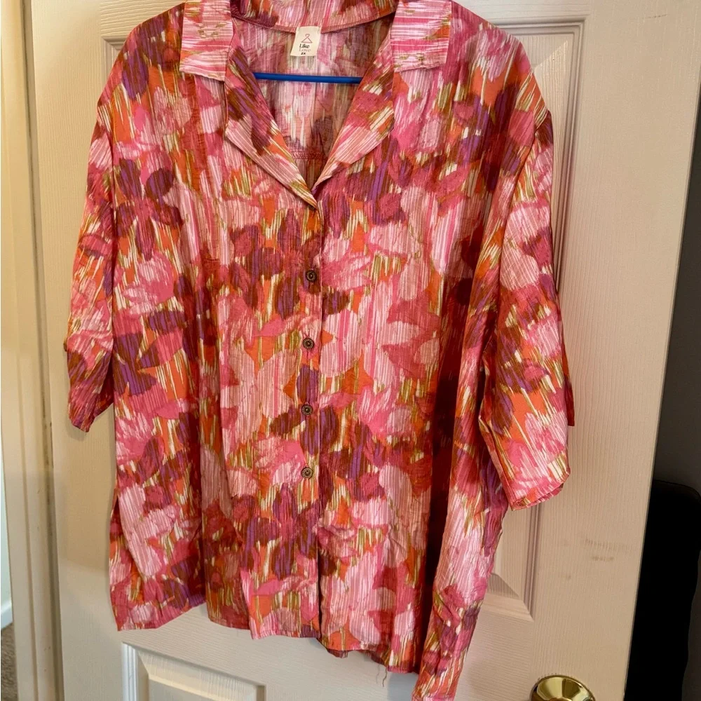 Like Love Colorful Button-Up Shirt - Picture 5 of 6